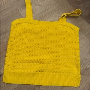 Yellow Knit Tank Top medium